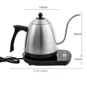 Bollitore Elettrico Smart a Collo di Cigno 800 ml – Controllo Temperatura Costante, 1200W, Acciaio Inox 304 per Pour Over e Tè