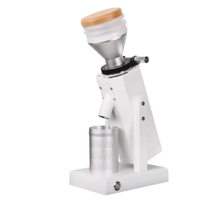 Macinacaffè Elettrico a Macine Coniche 180W – Macinino Compatto per Espresso e Caffè Filtro con Tramoggia Integrata