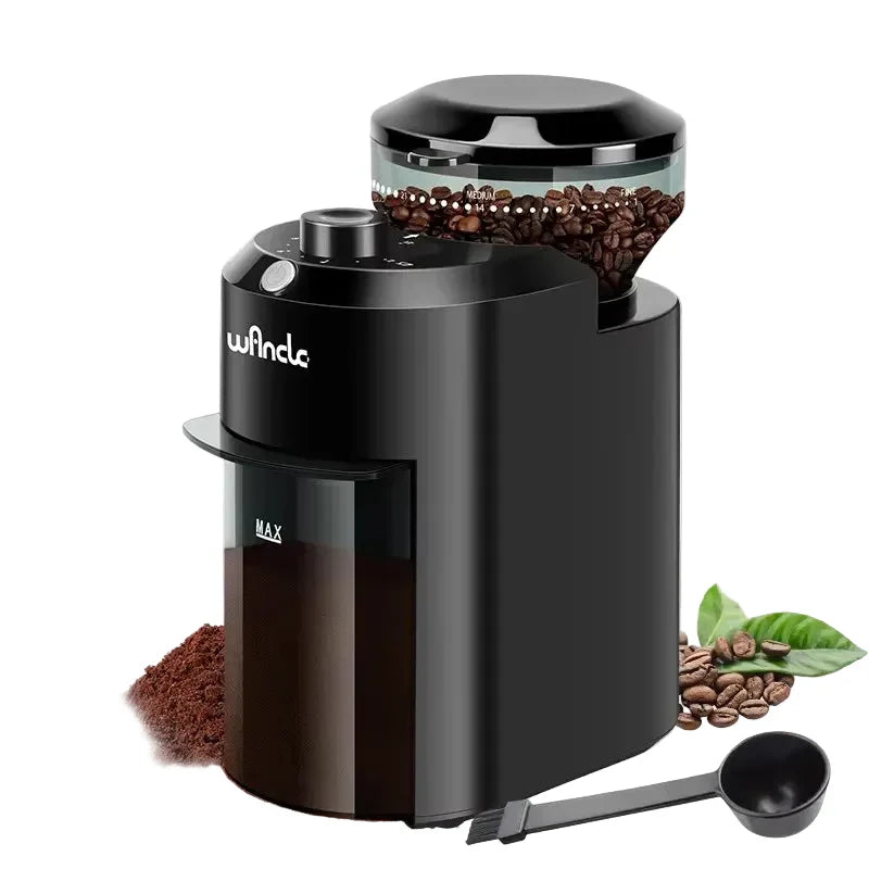 Macinacaffè Elettrico a Macine Piane 28 Livelli – Macinino Regolabile per Espresso, Filtro e French Press (120V–220V) Descrizione del Prodott