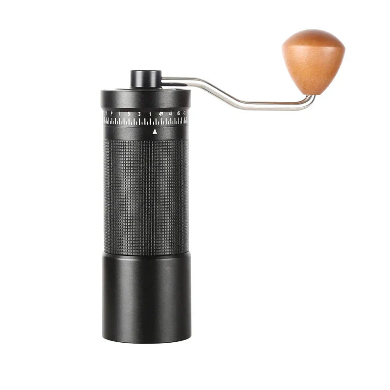 Macinacaffè Manuale Portatile con Macine Coniche 38 mm – Corpo in Alluminio e Regolazione Multi-Livello per Espresso e Pour Over