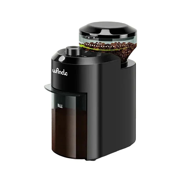 Macinacaffè Elettrico a Macine Piane 28 Livelli – Macinino Regolabile per Espresso, Filtro e French Press (120V–220V) Descrizione del Prodott
