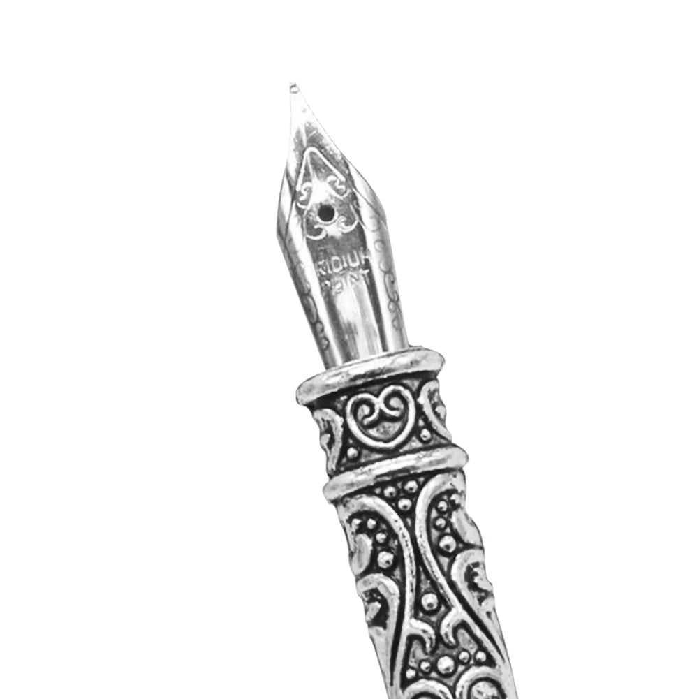 Set Penna Calligrafica con Pennino a Immersione in Metallo con Inchiostro – Pennino in Acciaio Inossidabile, Tratto da 1,0 mm