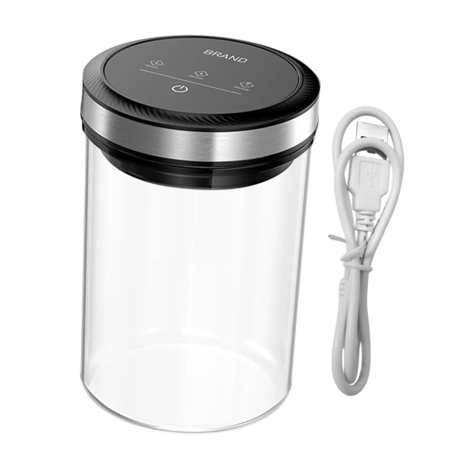 Barattolo in Vetro Borosilicato con Chiusura Sottovuoto Automatica – Contenitore Ermetico per Caffè, Tè e Alimenti Secchi
