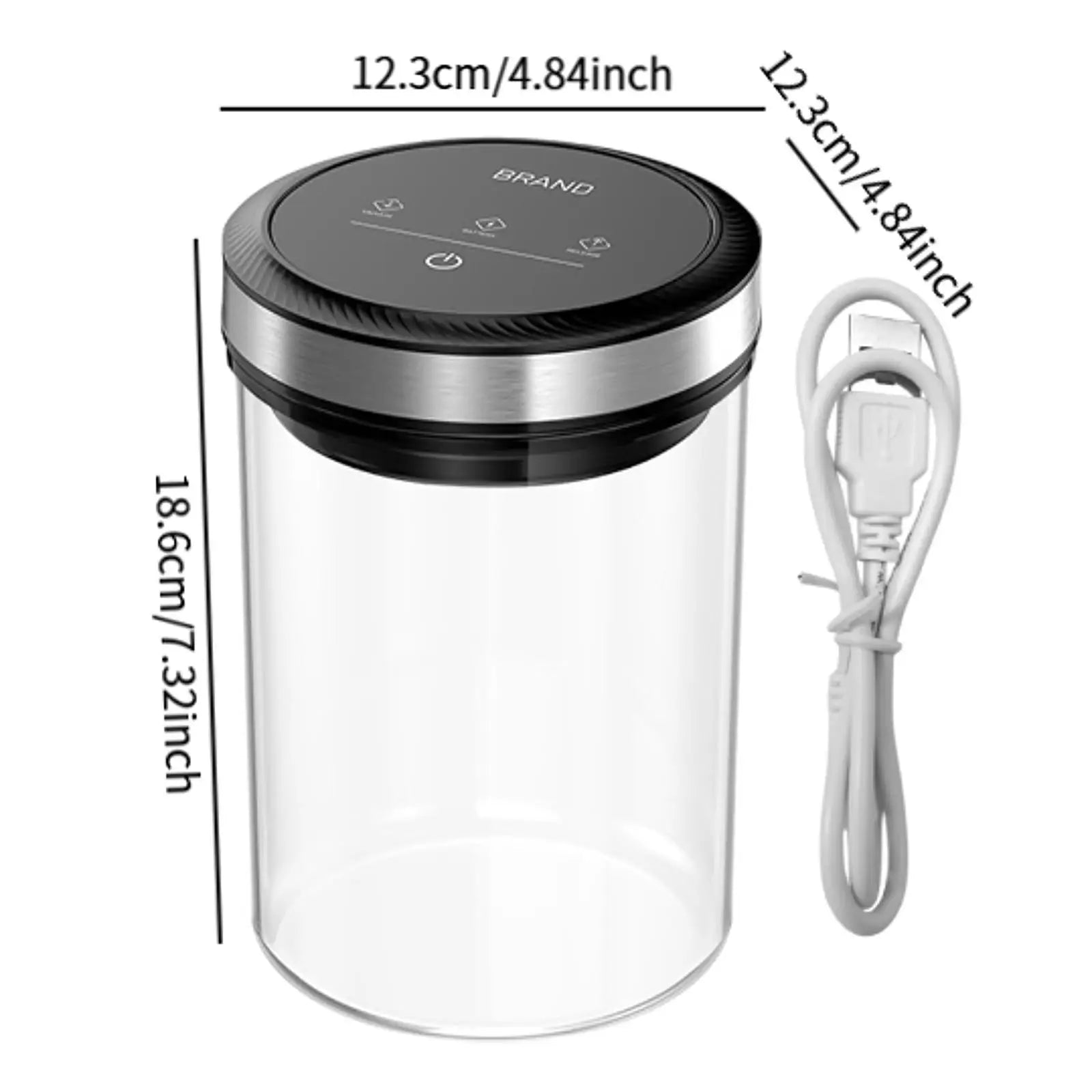 Barattolo in Vetro Borosilicato con Chiusura Sottovuoto Automatica – Contenitore Ermetico per Caffè, Tè e Alimenti Secchi