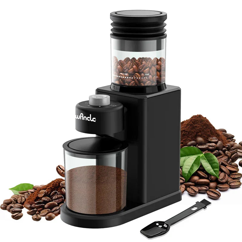 Macinacaffè Elettrico a Macine Coniche 200W – 25 Livelli di Macinatura Regolabili per Espresso e Metodi di Estrazione