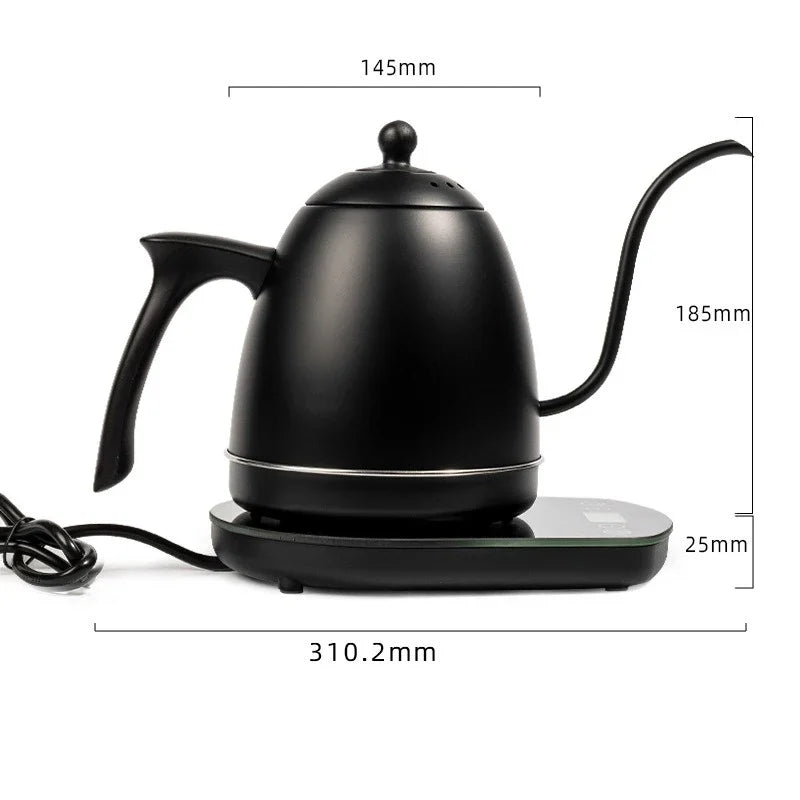 Bollitore Elettrico Smart a Collo di Cigno 800 ml – Controllo Temperatura Costante, 1200W, Acciaio Inox 304 per Pour Over e Tè