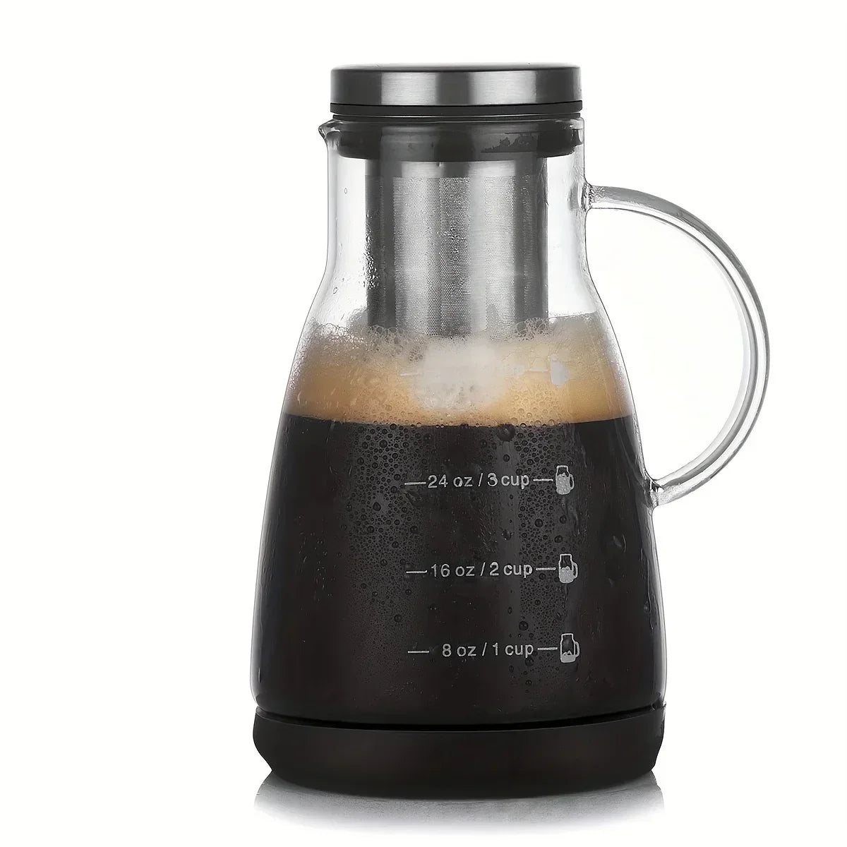 Caraffa in Vetro da 710 ml per Cold Brew e Caffè Freddo – Sistema Manuale Pour Over per Bevande Fredde