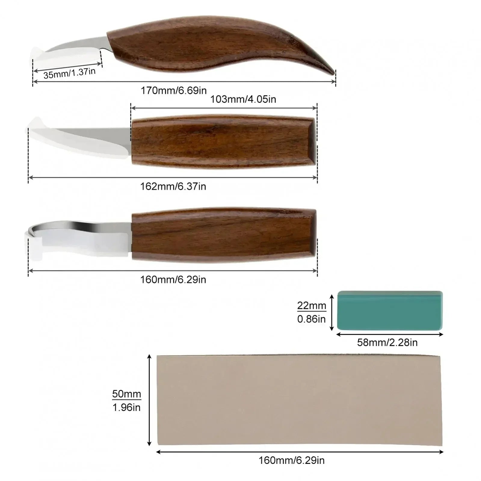 Set Coltelli da Intaglio per Legno con Coltello di Precisione