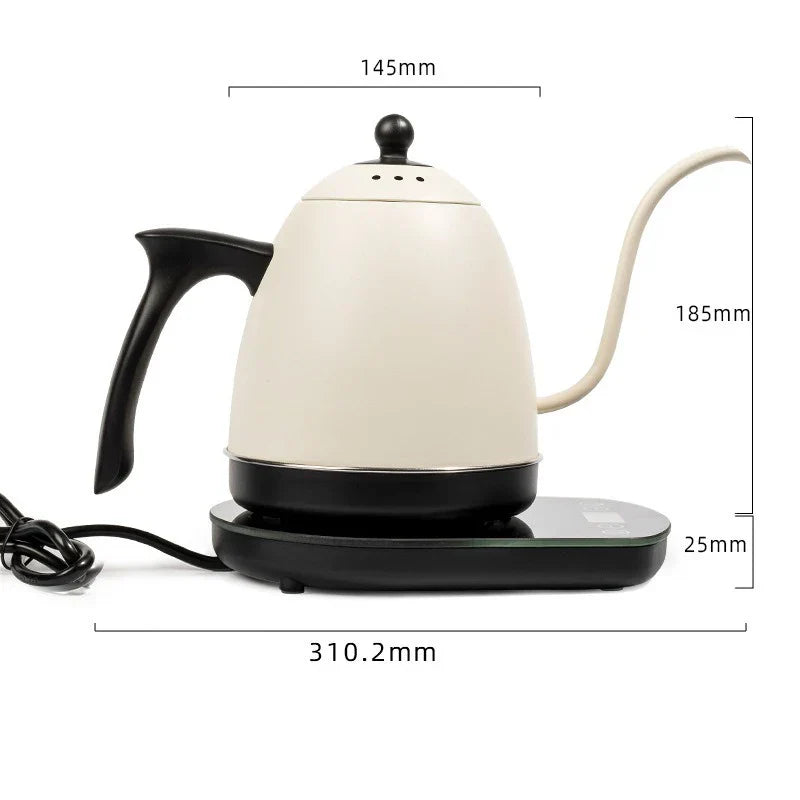 Bollitore Elettrico Smart a Collo di Cigno 800 ml – Controllo Temperatura Costante, 1200W, Acciaio Inox 304 per Pour Over e Tè